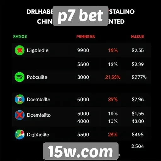 Comparação das taxas de pagamento no p7 bet